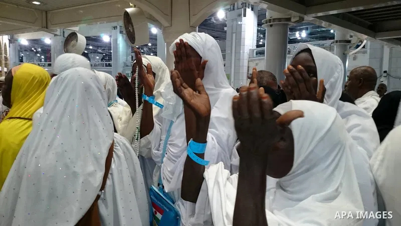 Muslim pilgrims attend the 16th conference of "Muslim youth and Media" during the annual haj pilgrimage in Mecca September 19, 2015. According to the Muslims holy book the Koran, the Kaaba was built by Abraham and his so...