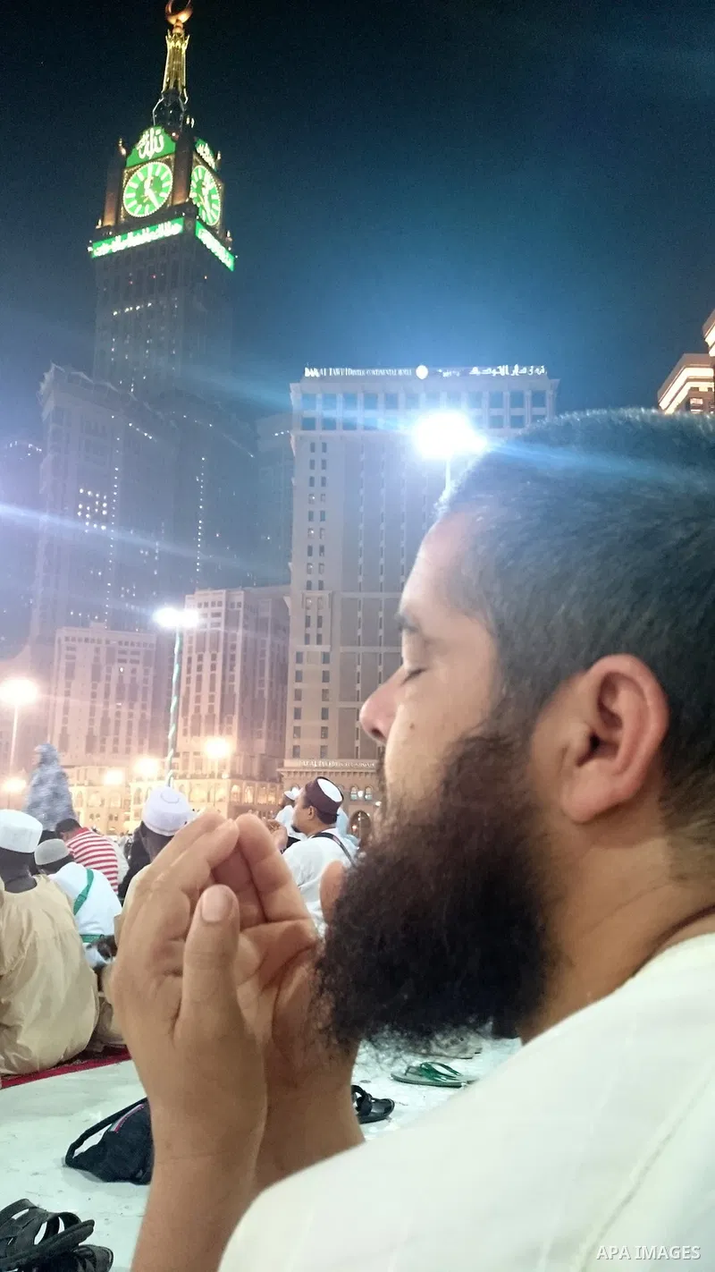 Muslim pilgrims attend the 16th conference of "Muslim youth and Media" during the annual haj pilgrimage in Mecca September 19, 2015. According to the Muslims holy book the Koran, the Kaaba was built by Abraham and his so...