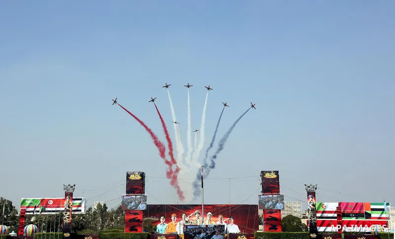 Egyptian army take part in the celebration marking the 42 anniversary of October 6th 1973 war, when Egypt and Syria declared the war against Israel to return what they call their occupied land, Sinai on the Egyptian fron...