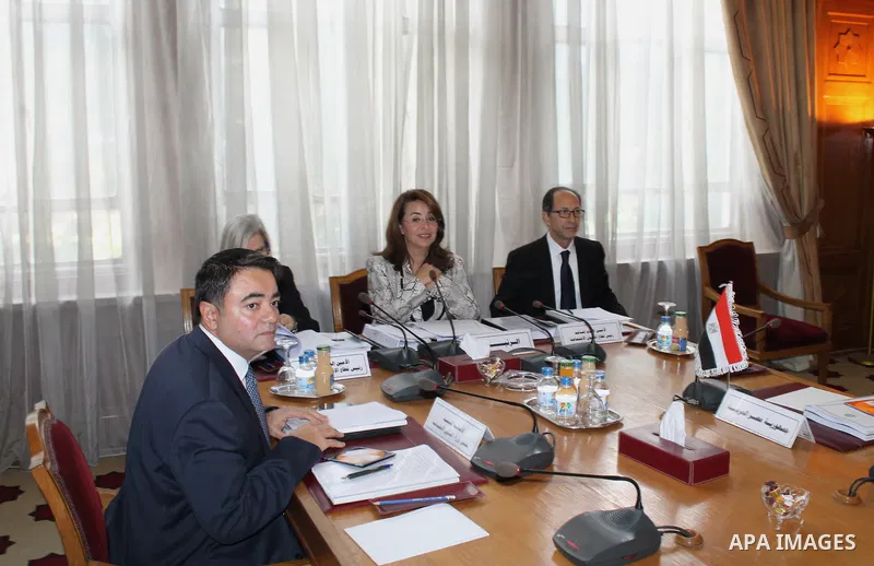 Egyptian members of the Social Affairs Ministers take part in a meeting in the Arab League's headquarters in the Egyptian capital, Cairo, on Oct. 27, 2015. Photo by Stringer