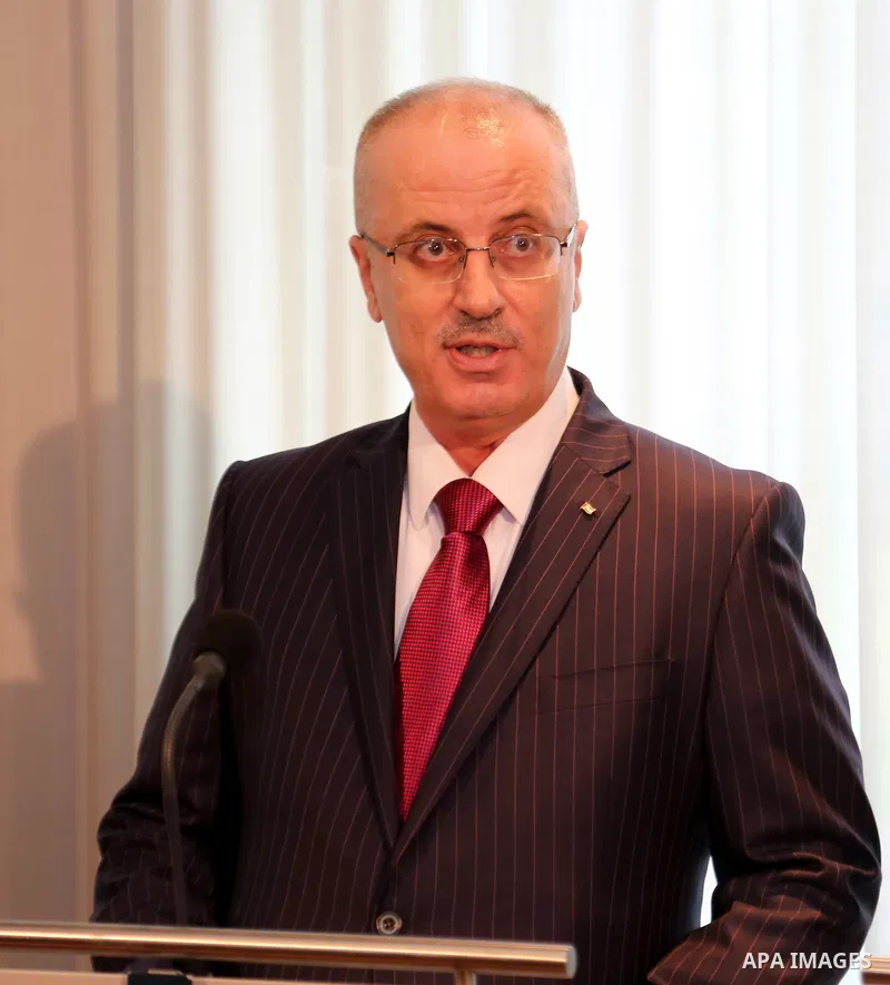 Palestinian Prime Minister Rami Hamdallah speaks during a joint press conference with Dutch Prime Minister Mark Rutte in Catshuis in The Hague, The Netherlands, 29 October 2015. The leaders met on the occasion of a secon...