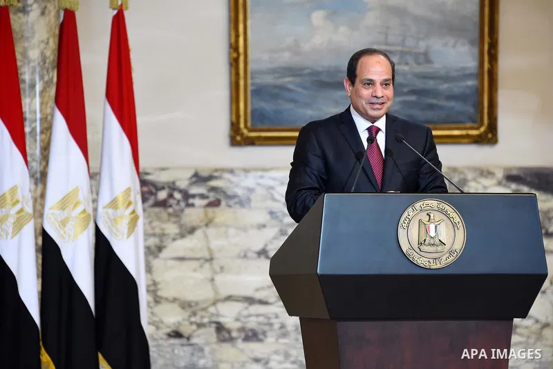 Egyptian President Abdel Fattah al-Sisi speaks after the signing ceremony held in the presidential palace in Cairo, Egypt, on November 19, 2015. Egypt and Russia signed on Thursday an agreement to build a nuclear plant i...