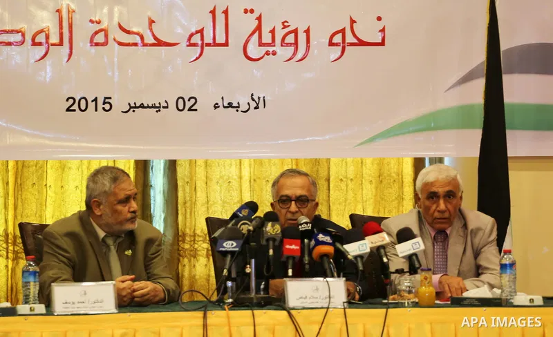 Former Palestinian Prime Minister Salam Fayyad speaks during intellectual lecture in Gaza city on December 2, 2015. Fayyad was invited to the Gaza Strip by the Beit al-Hikma (House of Wisdom) organization headed by Ahmad...