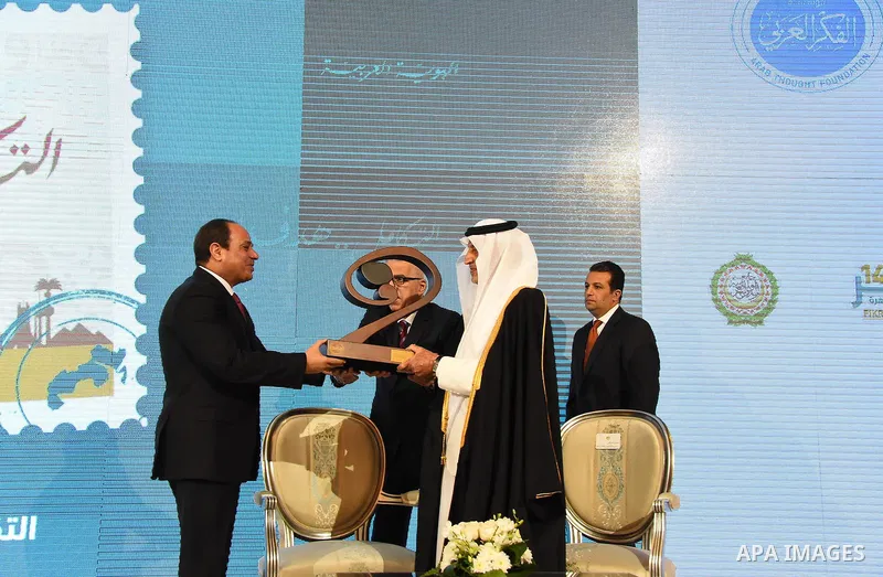 Egyptian President Abdel Fattah al-Sisi, attends the opening of the conference of the Arab Thought Foundation in Cairo, Egypt, on Dec. 06, 2015. Photo by Egyptian President Office