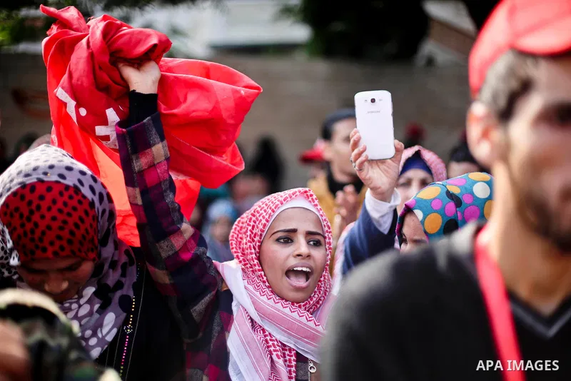 Palestinians gather during a rally marking the 48th anniversary of the Popular Front for the Liberation of Palestine (PFLP), in Gaza City, Saturday, Dec. 12, 2015. The PFLP is a hard-line Palestinian faction which oppose...
