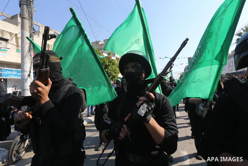 Palestinians take part in a rally marking the 28th anniversary of Hamas' founding, in Gaza City December 14, 2015. Photo by Mohammed Asad