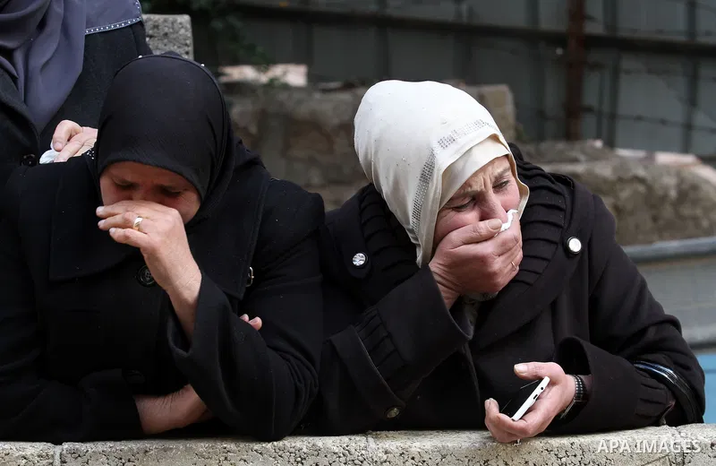 Relatives of Palestinian Baseem Salah, 38-year-old mourn during his funeral in the West Bank city of Nablus on Dec. 30, 2015. Salah was killed Nov. 30 after an attack left an Israeli police officer wounded in Jerusalem's...