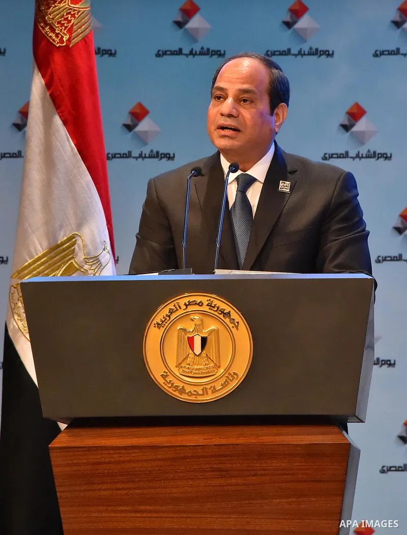 Egyptian President Abdel Fattah el-Sisi, takes part in the ceremony to mark the the Egyptian Youth Day, in Cairo on January 09, 2016. Photo by Egyptian President Office
