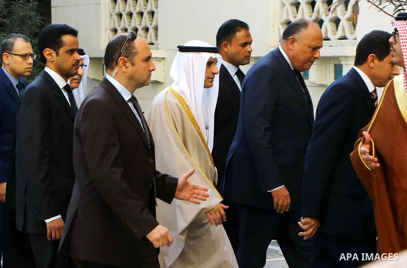 Saudi Minister of Foreign Affairs Adel al-Jubeir arrives for an emergency meeting of Arab foreign ministers in the Egyptian capital Cairo on January 10, 2016. Arab League chief Nabil al-Arabi accused Tehran of "provocati...