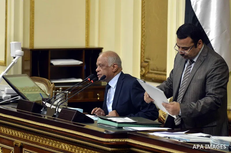 Members of Egypt's Parliament attend the parliament session, in Cairo, Egypt, on Jasn 17, 2016. Photo by Amr sayed