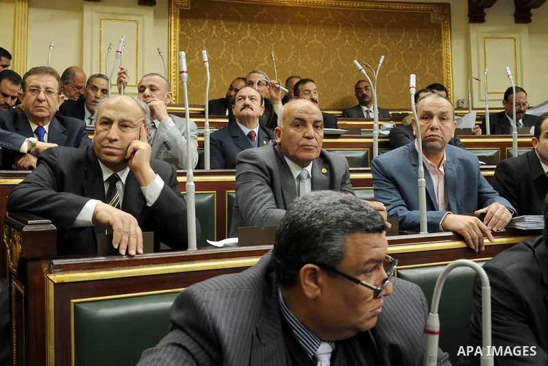 Members of Egypt's Parliament attend the parliament session, in Cairo, Egypt, on Jan 18, 2016. Photo by Amr Sayed
