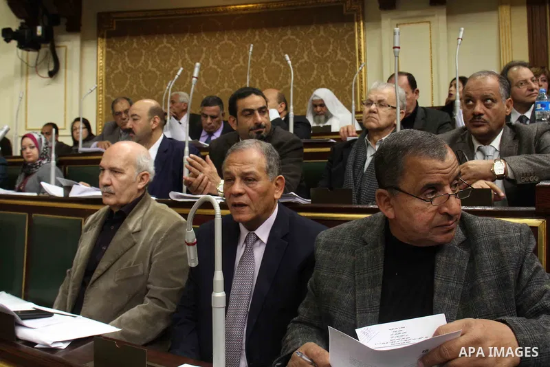 Members of Egypt's Parliament attend the parliament session, in Cairo, Egypt, on Jan 18, 2016. Photo by Amr Sayed