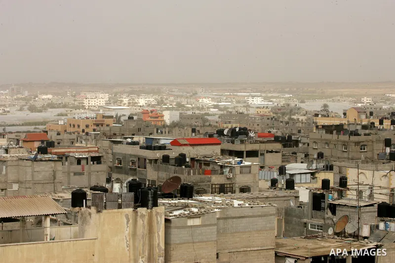 A general view show the Rafah city in the southern Gaza strip, on january 19, 2016. Photo by Abed Rahim Khatib