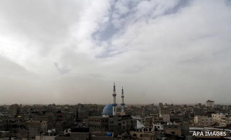 A general view show the Rafah city in the southern Gaza strip, on january 19, 2016. Photo by Abed Rahim Khatib