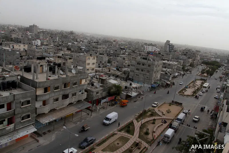 A general view show the Rafah city in the southern Gaza strip, on january 19, 2016. Photo by Abed Rahim Khatib