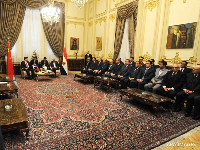 Chinese President Xi Jinping, visits the parliament in Cairo, Egypt, on Jan. 21, 2016. Jinping signed a slew of trade deals with Egypt's leader as part of a regional tour aimed at bolstering Beijing's economic ties and c...