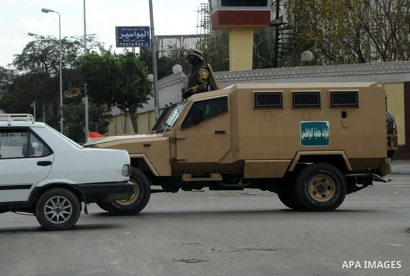Egyptian police special forces patrolling on Cairo's landmark Tahrir Square on January 25, 2016, as the country marks the fifth anniversary of the 2011 uprising. Egyptians marked the fifth anniversary of the uprising tha...