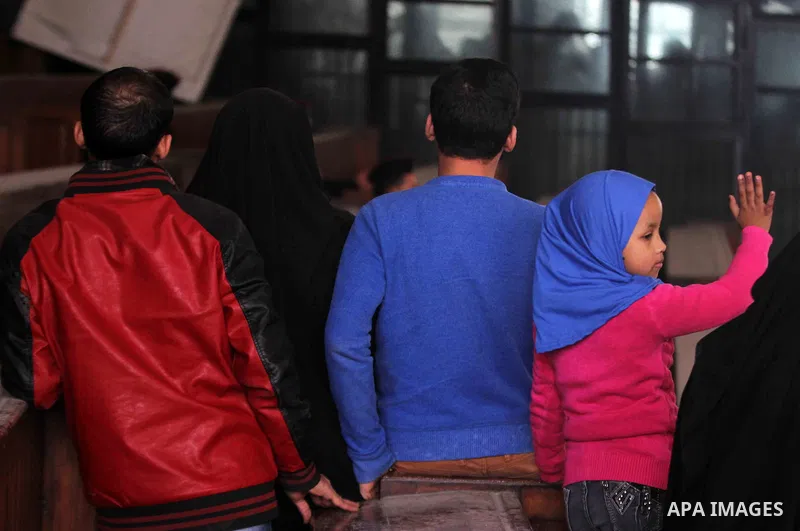 Relatives of Ansar Bait Al-Maqdis group attend their trial in Cairo on January 30, 2016, on charges of assassination of police officers, attempted assassination of interior minister Mohamed Ibrahim and explosions near se...