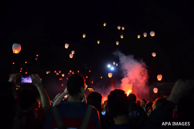 Al Ahly fans, also known as "Ultras", light flares and shout slogans at al-Ahly club's training stadium marking the fourt anniversary of killing al-Ahly fans in what known as the "Port Said massacre", on February 1, 2016...
