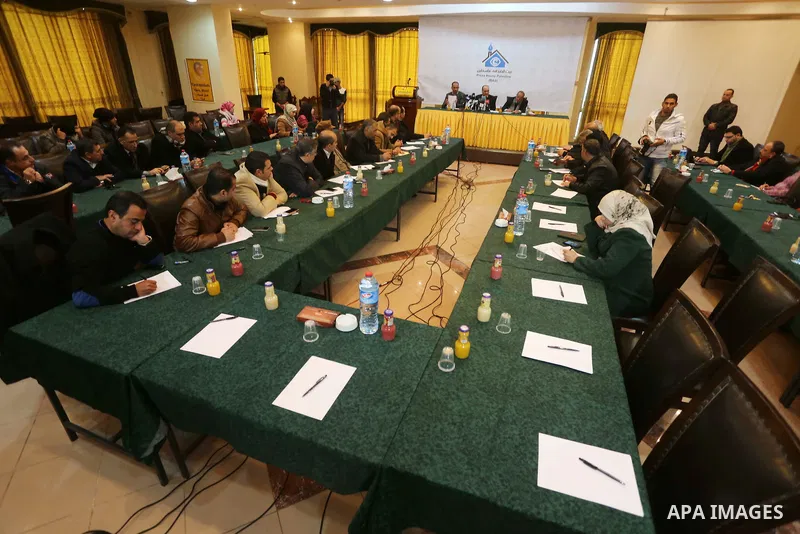 Member of the Central Committee of Fatah movement Nasser Al-Kidwa, speaks during a press conference in Gaza city on Feb. 07, 2016. Photo by Mohammed Asad