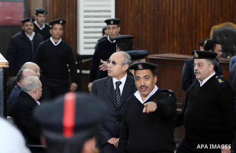 Egyptian former interior minister Habib al-Adly attends his trial on the charges of corruption, in Cairo, Egypt on February 7, 2016. Habib al-Adly served as interior minister of Egypt from 1997 to 2011, he was the longes...
