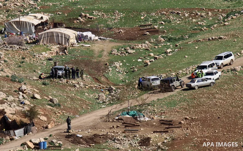 Palestinians inspect the rubble of a house that was demolished after Israeli authorities said it was built without a permit at Kherbet Tana, eastern the West Bank city of Nablus, on February 9, 2016. Photo by Nedal Eshta...