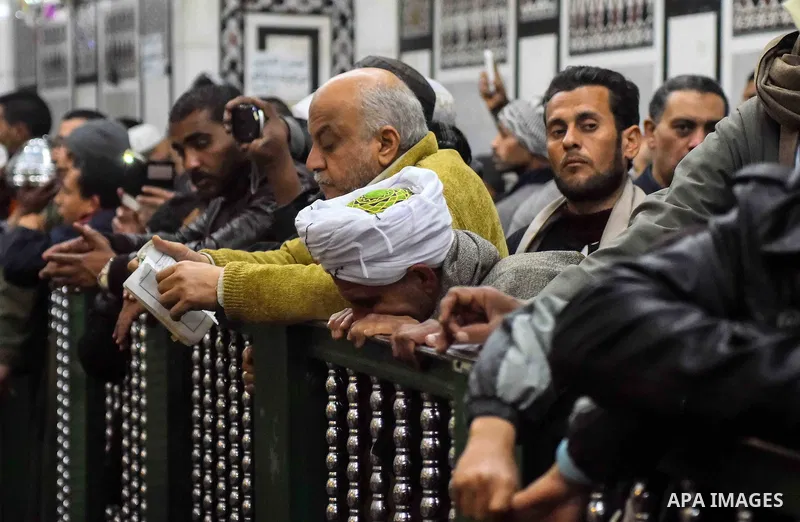 Egyptians celebrate "Moulid Al-Hussein", the birthday of Prophet Mohammad's grandson Hussein in Cairo, Egypt, February 10, 2016. Photo by Amr Sayed