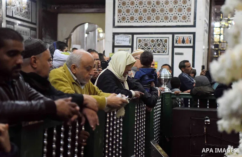Egyptians celebrate "Moulid Al-Hussein", the birthday of Prophet Mohammad's grandson Hussein in Cairo, Egypt, February 10, 2016. Photo by Amr Sayed