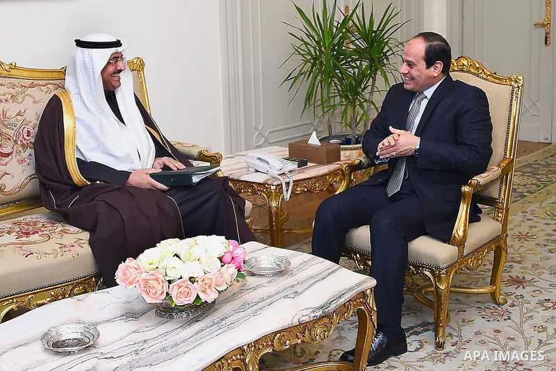 Egyptian President Abdel Fattah al-Sisi meets with Saudi Minister of State, Essam Bin Saeed in Cairo, Egypt, on Feb. 11, 2016. Photo by Egyptian President Office
