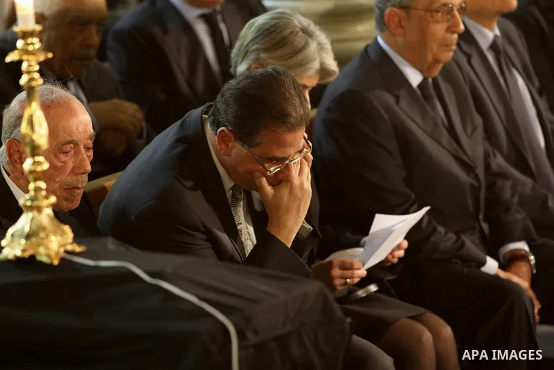Mourners attend the funeral of former UN secretary-general Boutros Boutros-Ghali at the St Peter and St Paul Orthodox church that was built by his family in Cairo's Abbasiya district, on February 18, 2016. Egypt's politi...