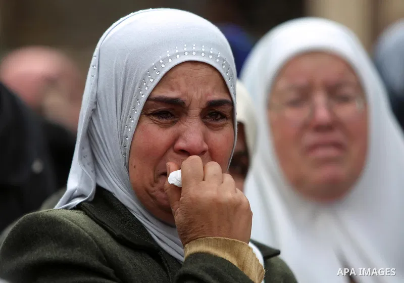 Relatives of Abed Hammad, 20, who was shot dead by Israeli forces, mourn during his funeral in the West Bank village of Silwad, Feb. 20, 2016. Hammad was one of three Palestinians to be killed by Israeli forces on Friday...