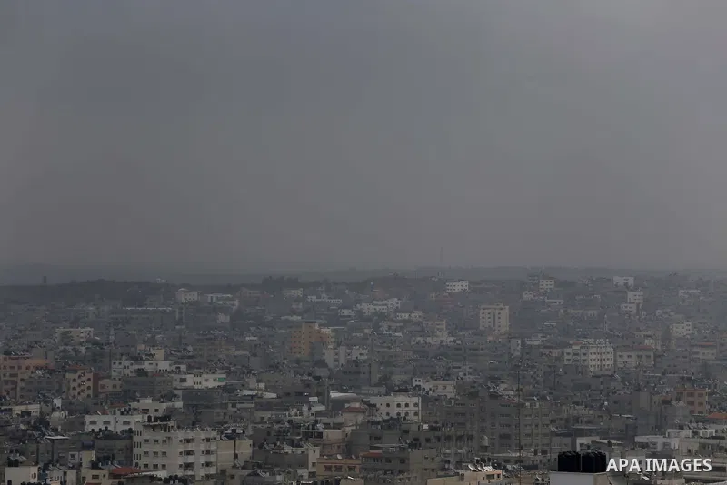 A general view show the Gaza city, on February 21, 2016. Photo by Mohammed Asad