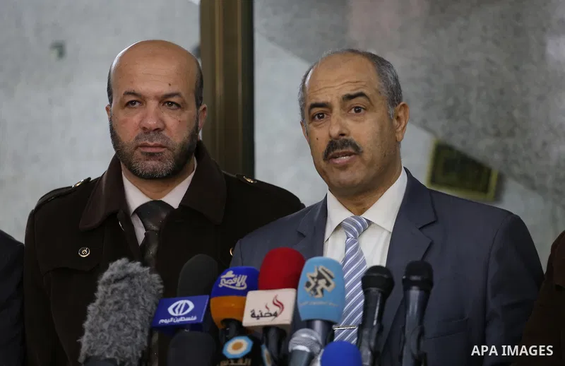 Mohammed Siam speaks during a press conference in Gaza city on Feb. 23, 2016. Photo by Mohammed Asad