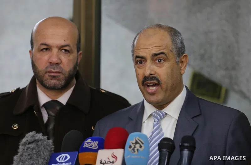 Mohammed Siam speaks during a press conference in Gaza city on Feb. 23, 2016. Photo by Mohammed Asad