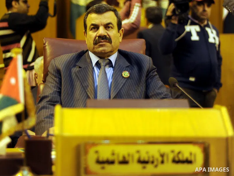 Heads of parliament for Arab countries attend the press conference, at League of Arab States, in Cairo, Egypt, on Feb. 24, 2016. Photo by Amr Sayed