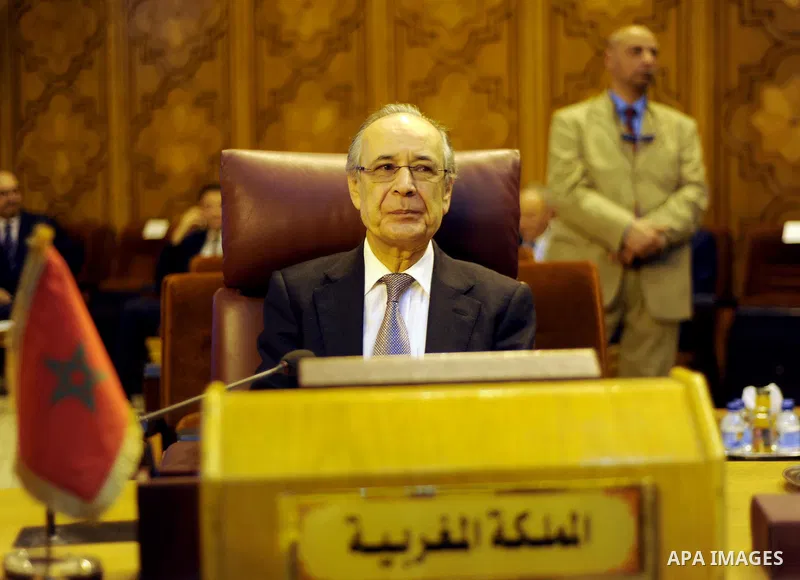 Heads of parliament for Arab countries attend the press conference, at League of Arab States, in Cairo, Egypt, on Feb. 24, 2016. Photo by Amr Sayed
