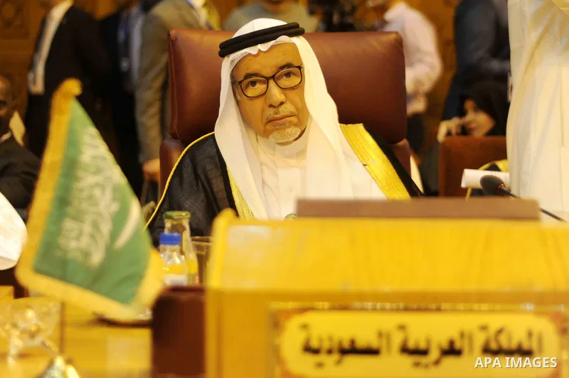 Heads of parliament for Arab countries attend the press conference, at League of Arab States, in Cairo, Egypt, on Feb. 25, 2016. Photo by Stranger