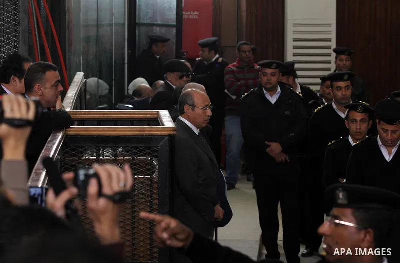Egyptian former interior minister Habib al-Adly attends his trial on the charges of corruption, in Cairo, Egypt on February 28, 2016. Habib al-Adly served as interior minister of Egypt from 1997 to 2011, he was the longe...