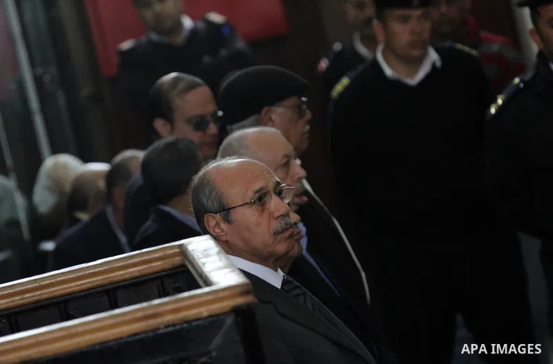 Egyptian former interior minister Habib al-Adly attends his trial on the charges of corruption, in Cairo, Egypt on February 28, 2016. Habib al-Adly served as interior minister of Egypt from 1997 to 2011, he was the longe...