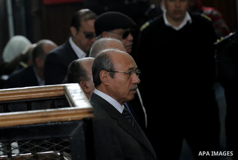 Egyptian former interior minister Habib al-Adly attends his trial on the charges of corruption, in Cairo, Egypt on February 28, 2016. Habib al-Adly served as interior minister of Egypt from 1997 to 2011, he was the longe...