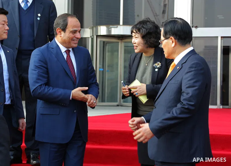 Egyptian President Abdel Fattah al-Sisi meets with Head of Korean Parliament in Seoul, South Korea, 03 March 2016. Egypt's President Abdel Fattah al-Sisi is in South Korea on a three-day official visit to expand exchange...