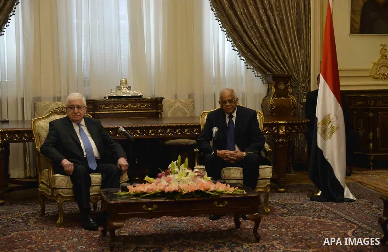 Iraqi President, Fuad Masum, visits the Egyptian Council of Deputies, in Cairo, on March 8, 2016. Photo by Egyptian President Office