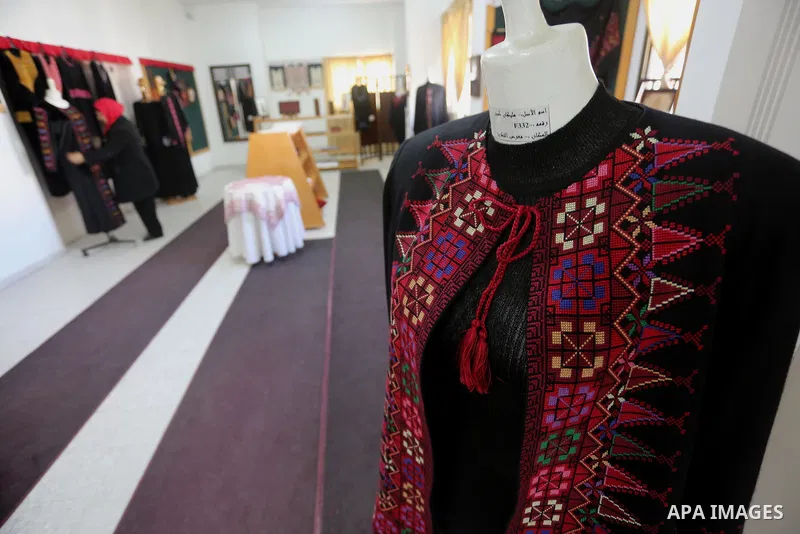 Palestinian women work on embroidery on the occasion of International Women's Day in Gaza City on March 8, 2016. People around the globe celebrate International Women's Day, which dates back to the beginning of the 20th...