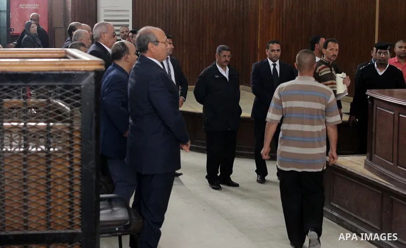 Egyptian former interior minister Habib al-Adly attends his trial on the charges of corruption, in Cairo, Egypt on March 13, 2016. Habib al-Adly served as interior minister of Egypt from 1997 to 2011, he was the longest...