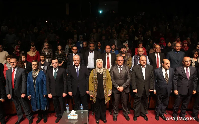 Palestinian Prime Minister, attends events the National Culture Day, in the West Bank city of Ramallah March 13, 2016. Photo by Shadi Hatem