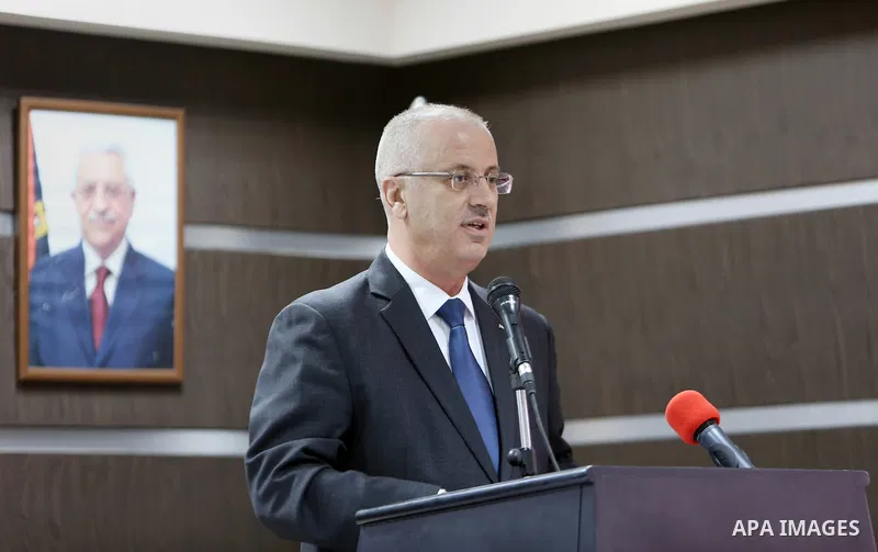 Palestinian Prime Minister Rami Hamdallah speaks during opening of Palestinian food exhibition in the West Bank city of Ramallah on March 20, 2016. Photo by Prime Minister Office