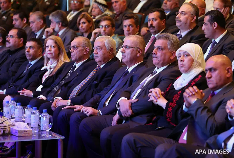 Palestinian Prime Minister, Rami Hamdallah, attends a celebrate of World Water Day, in the West Bank city Ramallah, on March 24, 2016. Photo by Prime Minister Office