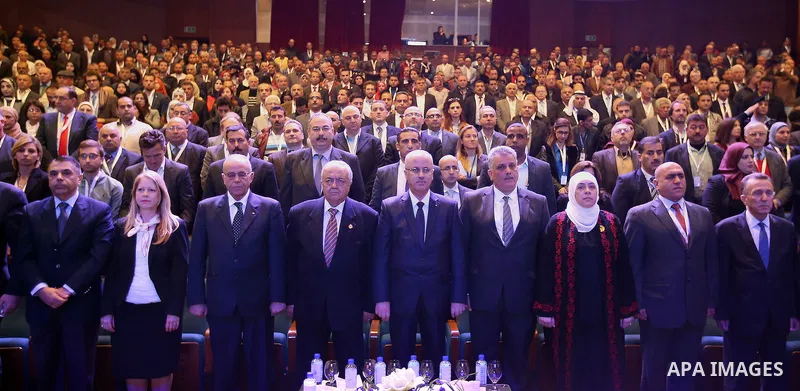 Palestinian Prime Minister, Rami Hamdallah, attends a celebrate of World Water Day, in the West Bank city Ramallah, on March 24, 2016. Photo by Prime Minister Office