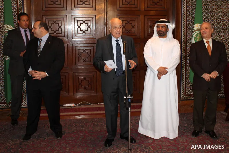 Mohammed bin Nakhira Al Dhaheri, the UAE’s Ambassador to Egypt and Permanent Representative to the Arab League, attends his farewell ceremony at League of Arab States in Cairo, Egypt, on March 27, 2016. Photo by Stranger