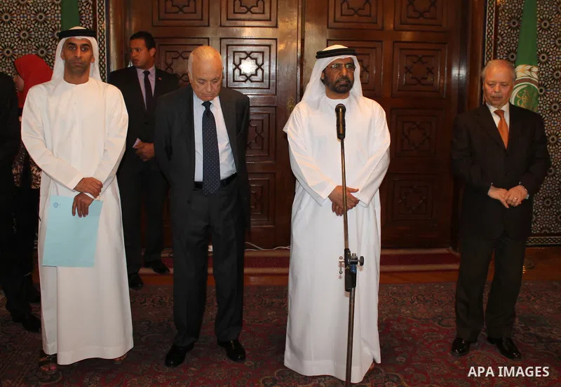 Mohammed bin Nakhira Al Dhaheri, the UAE’s Ambassador to Egypt and Permanent Representative to the Arab League, attends his farewell ceremony at League of Arab States in Cairo, Egypt, on March 27, 2016. Photo by Stranger